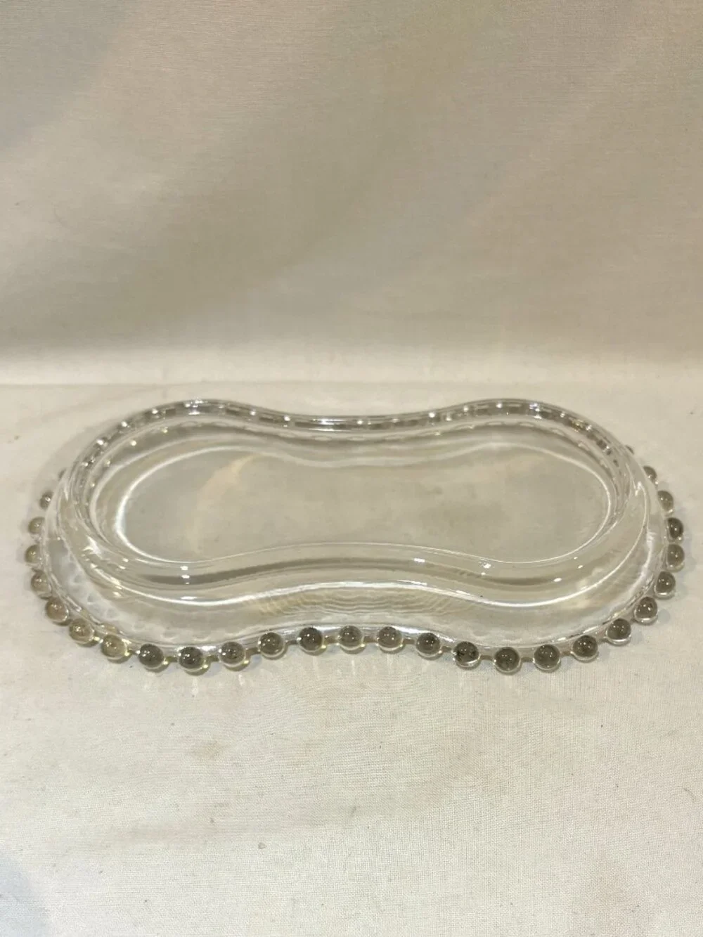 Imperial Clear Glass Candlewick Tray for Creamer Sugar Tray ONLY